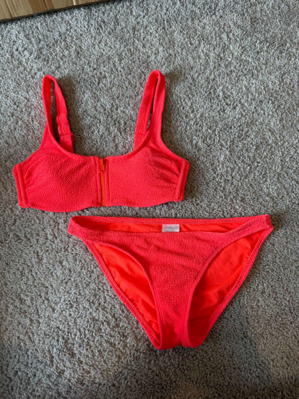 Xhilaration Neon Coral Two-Piece Swim Set